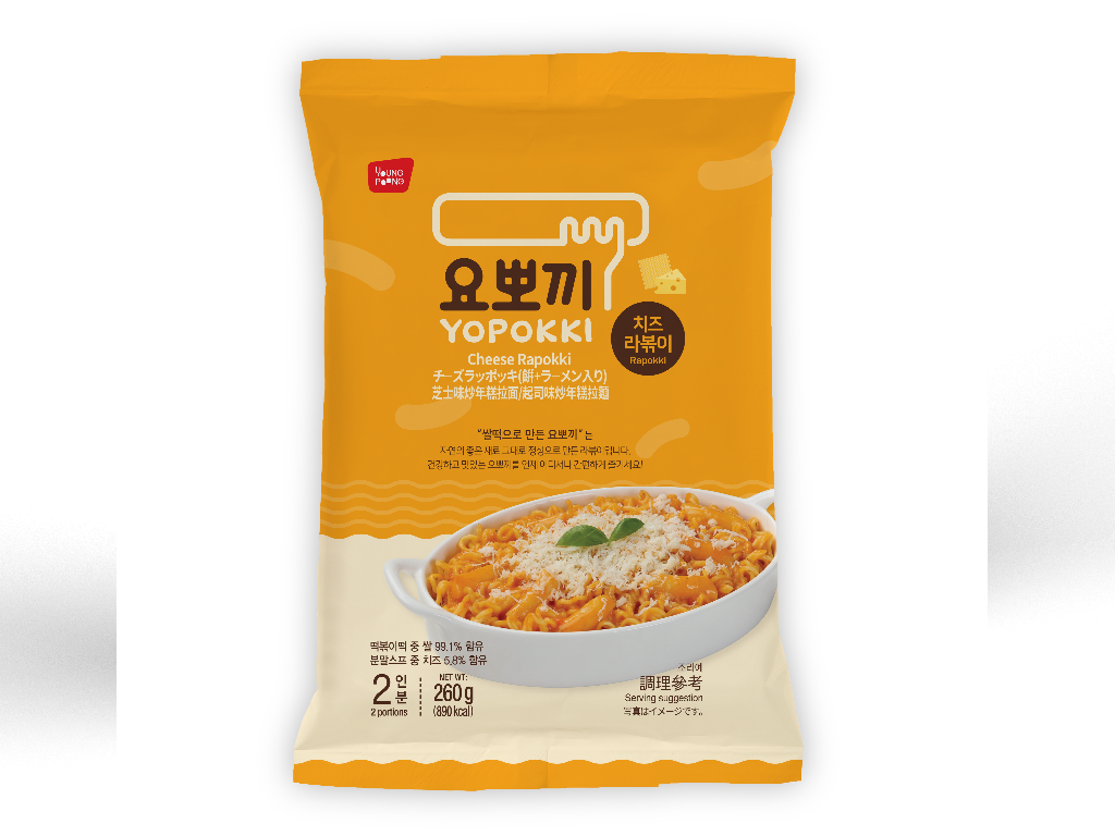 ヨッポギラッポッキチーズ味２人前袋入り